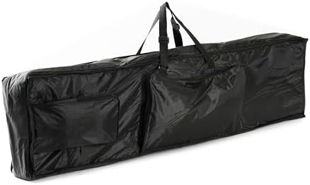 Fame BAG-88, Leicht Wattierte Keyboardtasche, 131x14x32cm, Schwarz, mit 2 Zubehörtaschen, Kompatibel