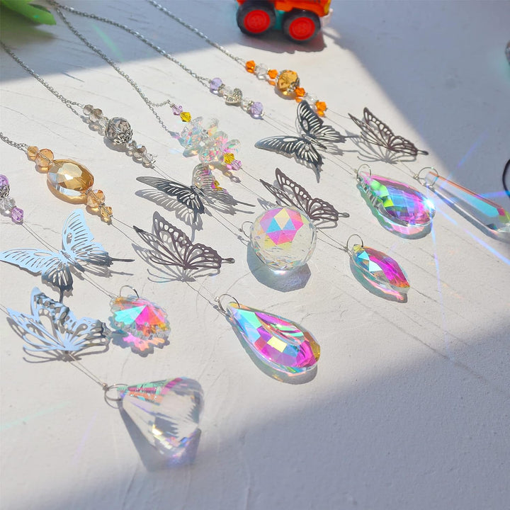 Kristall-Sonnenfänger, Crystal Suncatcher, hängendes Glas, Sonnenfänger, Prismen-Anhänger, Regenboge