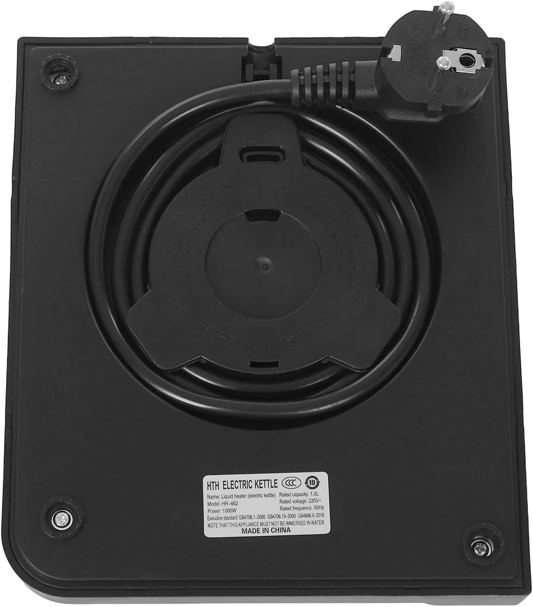 1L Elektrischer Wasserkocher, 1000W Teekocher Elektrisch, 7 Einstellbare Wassertemperaturstufen Schw