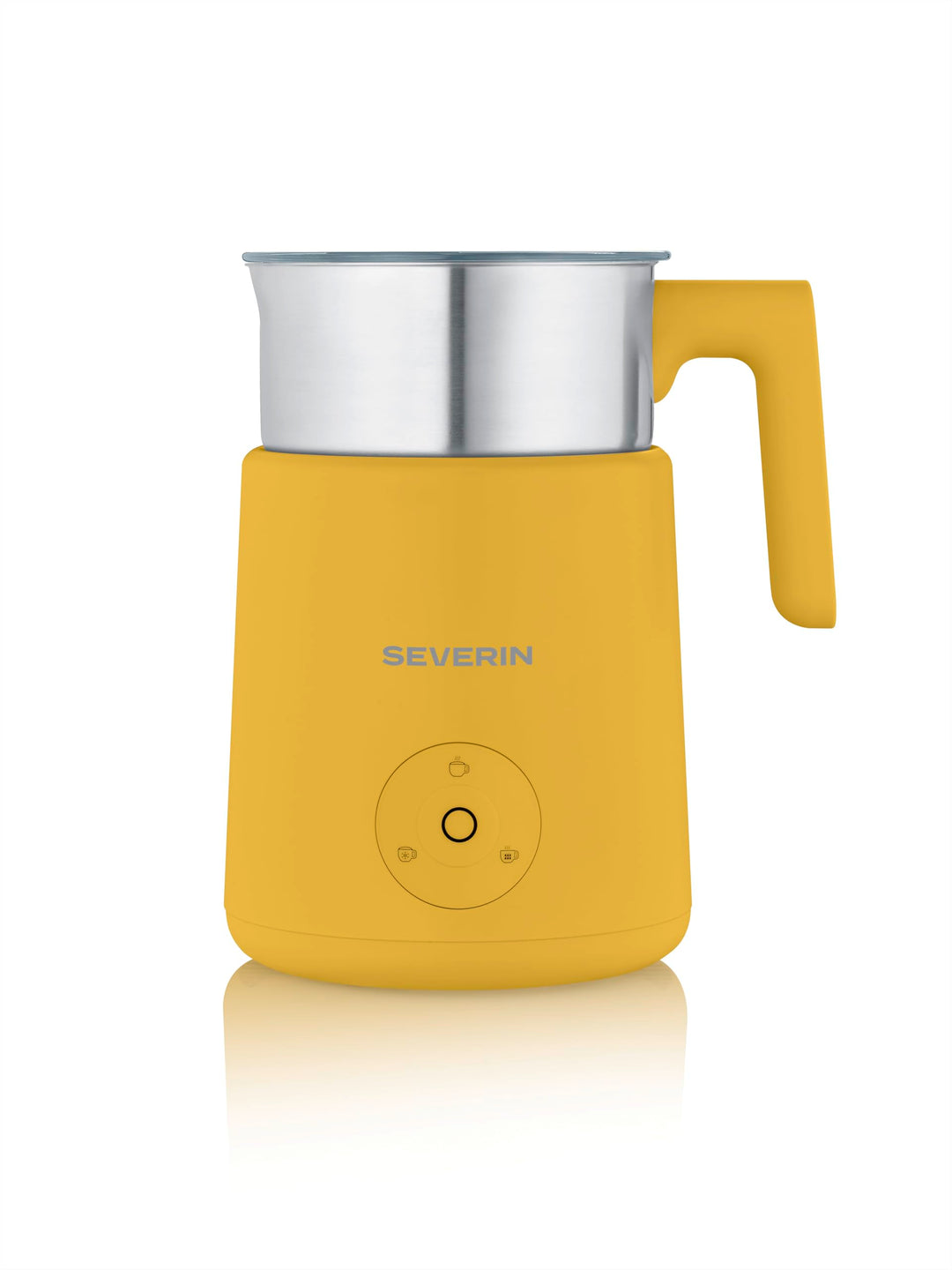 Severin Induktions-Milchaufschäumer, elektrischer Milchschäumer mit Edelstahlbehälter, kaltes und wa