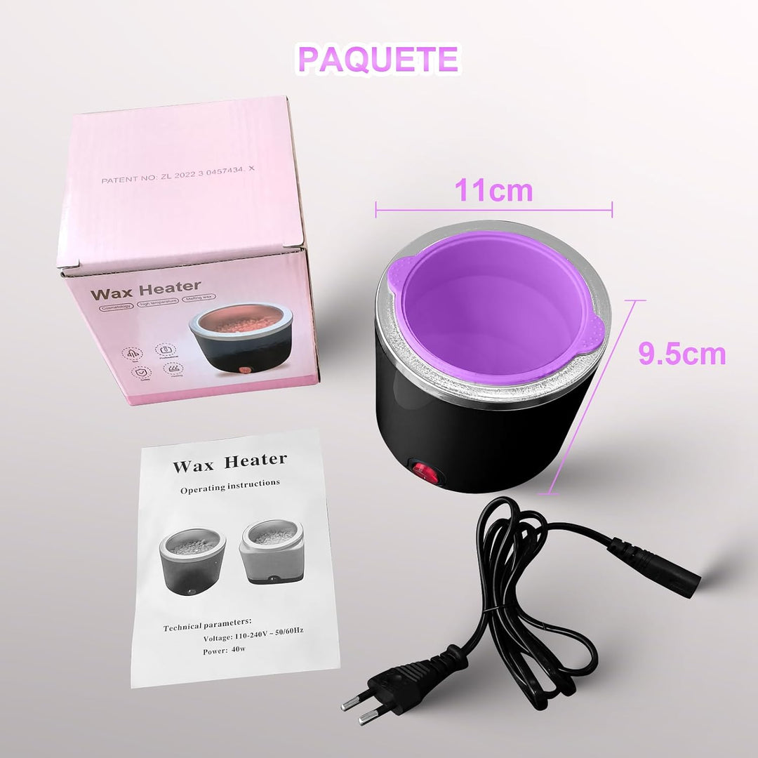 Mini-Haarentfernungs-Wachserwärmer für Damen, professionelle Haarentfernung mit 200 ml Silikonbehält