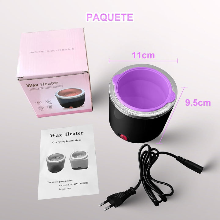 Mini-Haarentfernungs-Wachserwärmer für Damen, professionelle Haarentfernung mit 200 ml Silikonbehält
