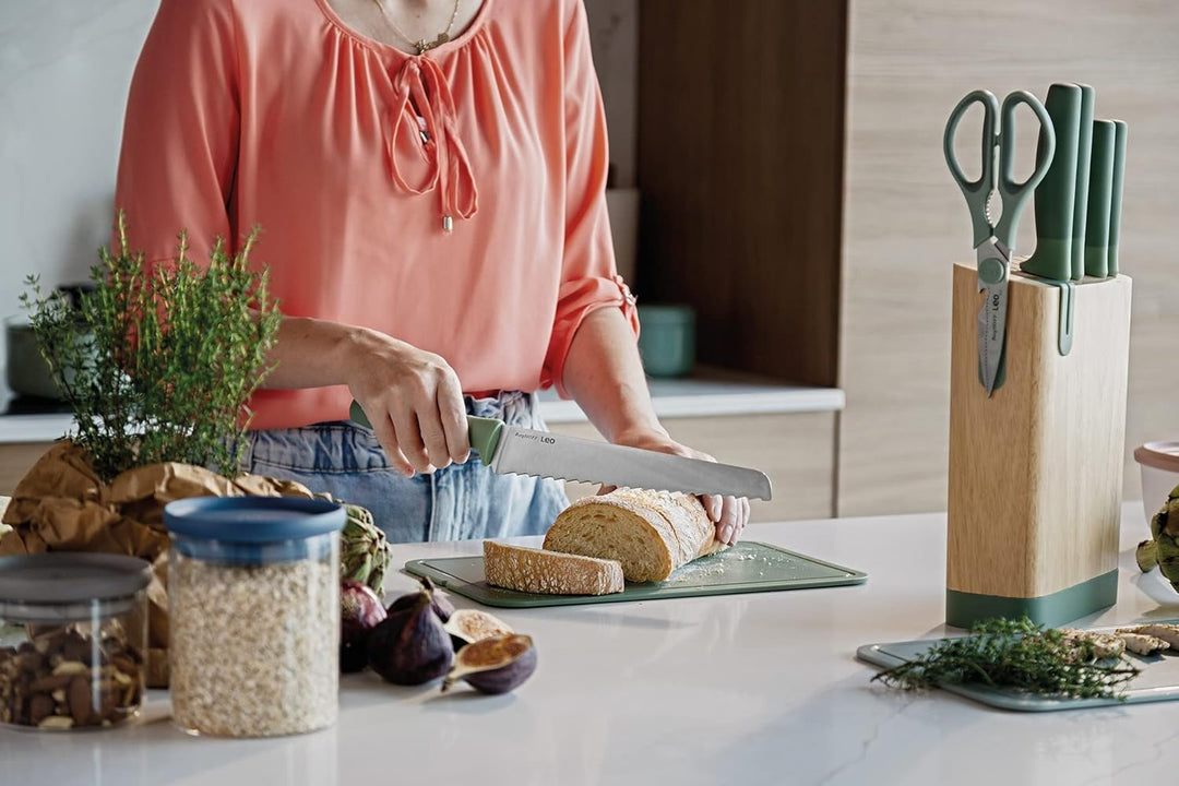 BergHOFF Leo Balance Messerblock mit Messer - 6-teilig Messerset mit Block - Küchenmesserset - Küche