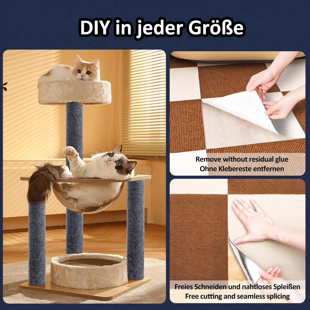 Kratzmatte Katze Selbstklebend - Kratzschutz Sofa Anti Kratz Folie Kratzwand für Katzen Frei DIY Ges