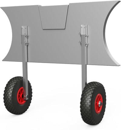 SUPROD Heckräder, Slipräder, Schlauchbooträder, Transporträder, klappbar, ET260, Edelstahl Schwarz/R