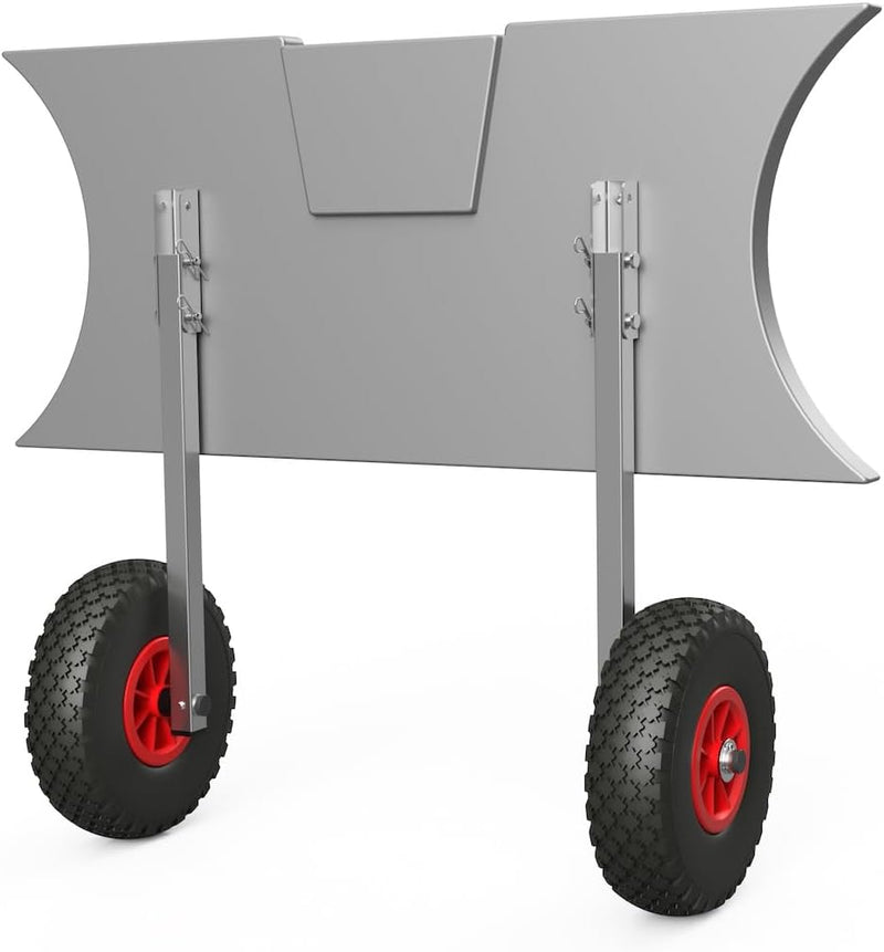 SUPROD Heckräder, Slipräder, Schlauchbooträder, Transporträder, klappbar, ET260, Edelstahl Schwarz/R