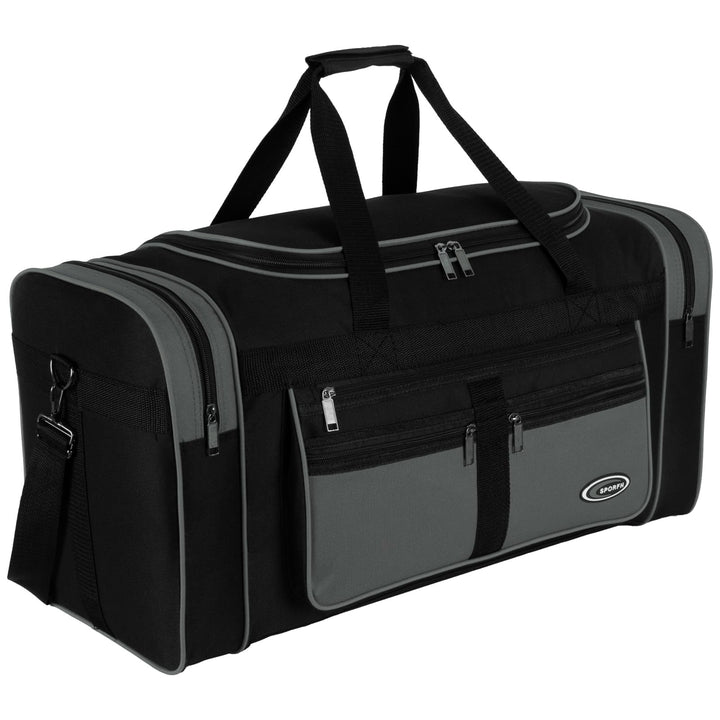 Sporttasche, Reisetasche und Fitnesstasche für Damen und Herren- Tainingstasche, Gym Bag (Grau, L 65