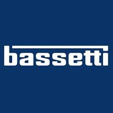 Bassetti Bademantel aus Frottee, 100 % Baumwolle, einfarbig, lang, mit Kapuze und Taschen, sehr saug