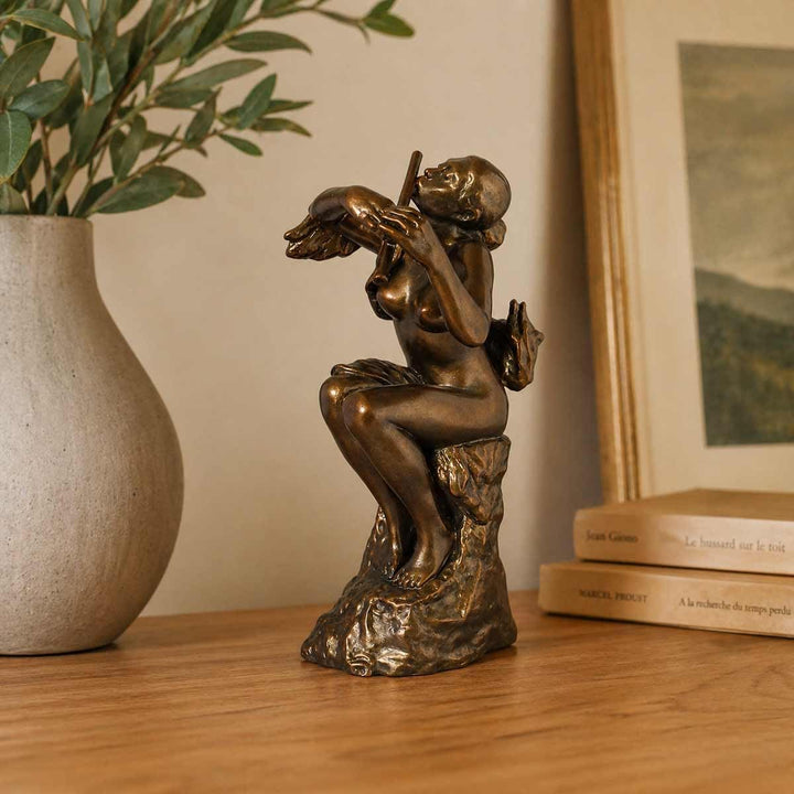 Camille Claudel Die Flötenspielerin in Bronzeoptik