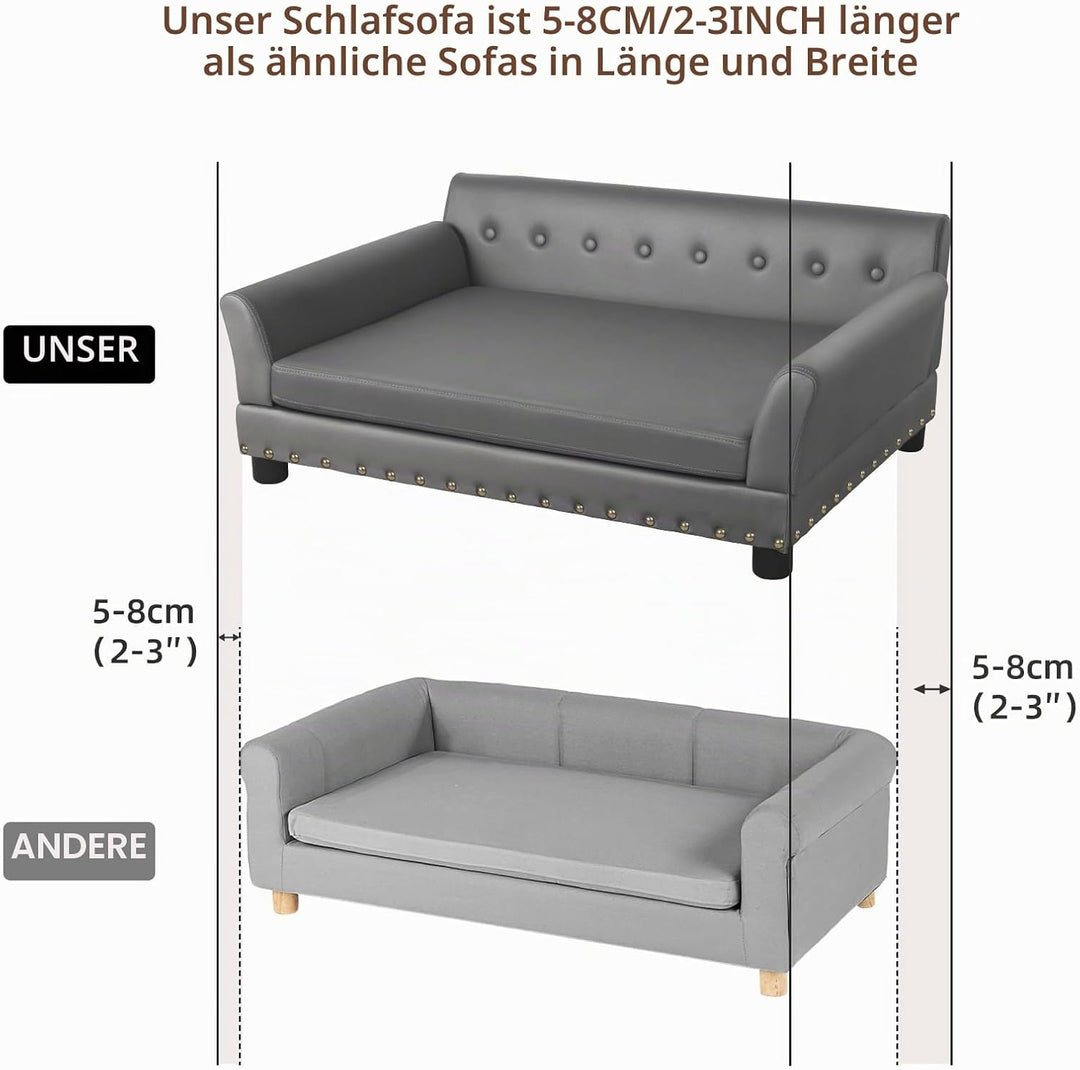 BingoPaw Luxus Hundesofa Grosse Hunde: Mordern Haustiersofa Mikrofaser Leder atmungsaktive wasserdic