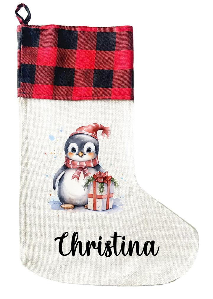 LIEBTASTISCH - Personalisierte Weihnachtssocken mit Tieren - 40cm x 30cm - Weihnachtsstrumpf zum Nik