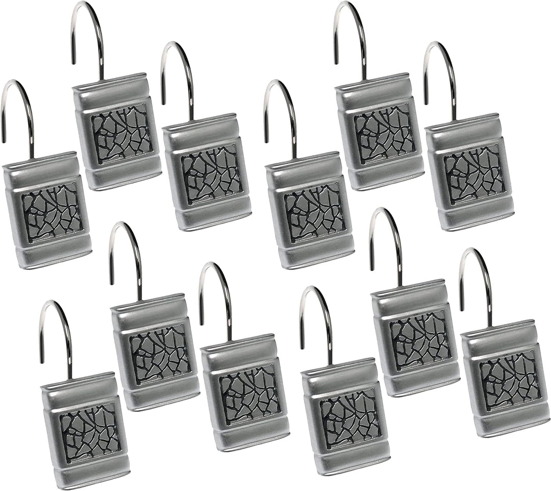 Popular Bath 233810 Sinatra Collection Duschvorhanghaken, Silber Silber Haken für Duschvorhang, Silb