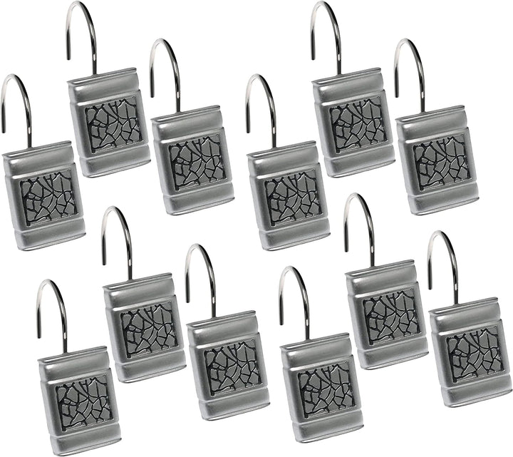 Popular Bath 233810 Sinatra Collection Duschvorhanghaken, Silber Silber Haken für Duschvorhang, Silb