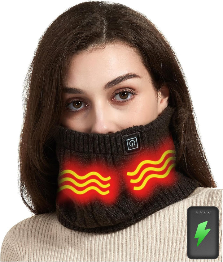 CYCYHEAT Beheizbare Mütze - Nackenwärmer Beheizbarer Schal & Beheizte Mütze für Männer und Frauen mi