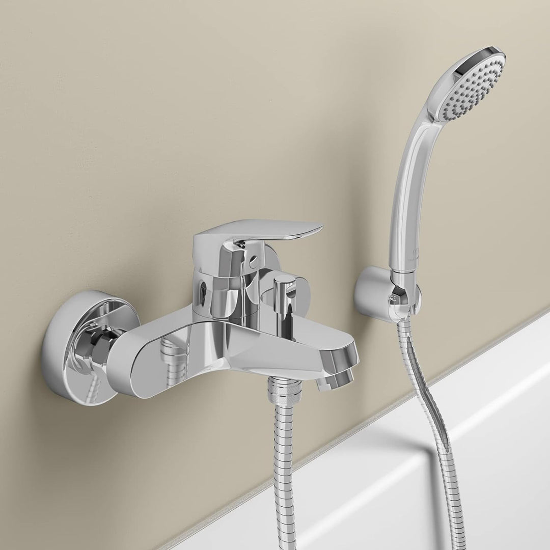 Ideal Standard B1721AA Ceraflex Armatur Einhebel-Badearmatur zur Aufputz Montage mit S-Anschlüssen u