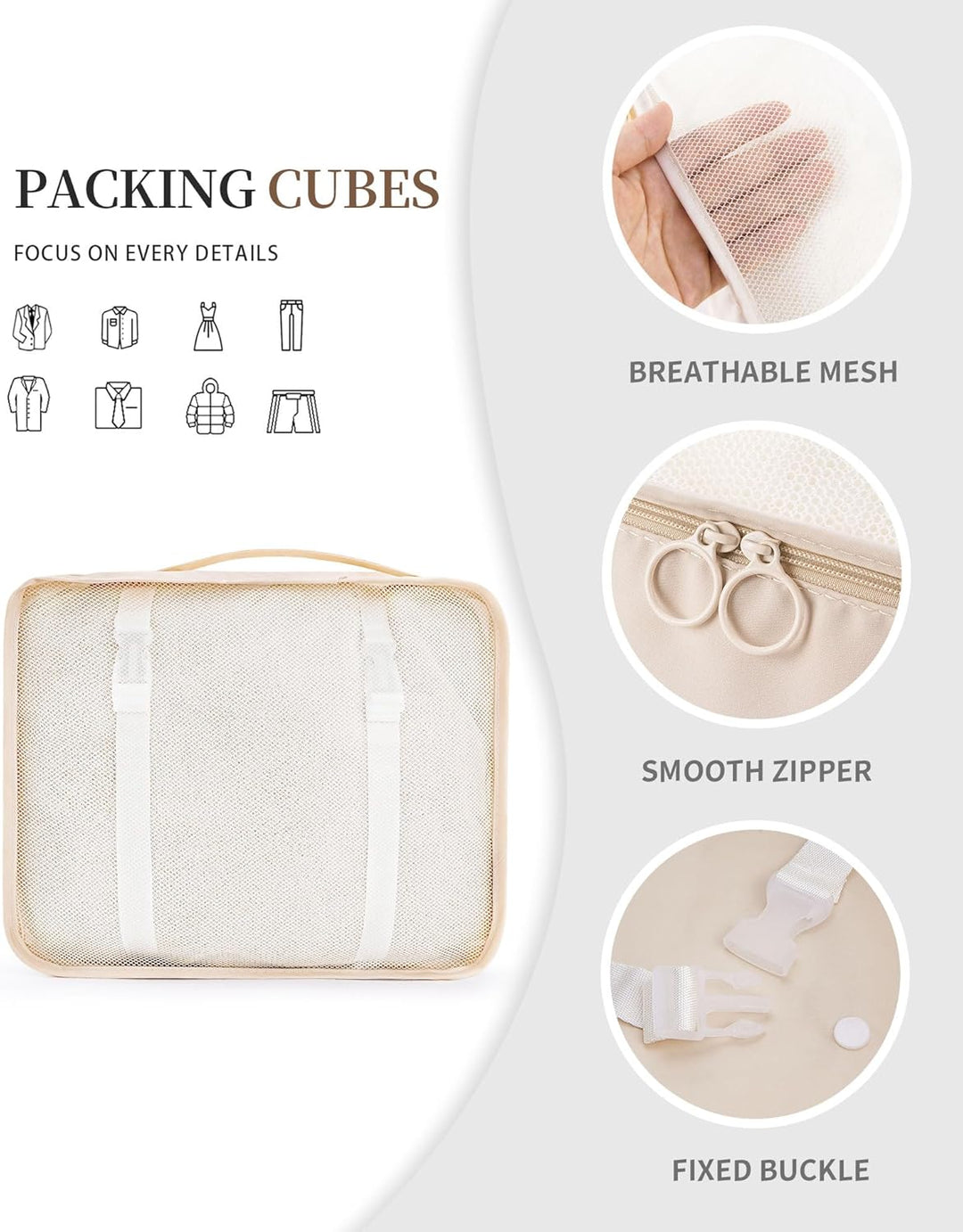 Anjing koffer Organizer 11-teilig, Packing Cubes, leichte Reisegepäck-Organizer, platzsparend, wasse