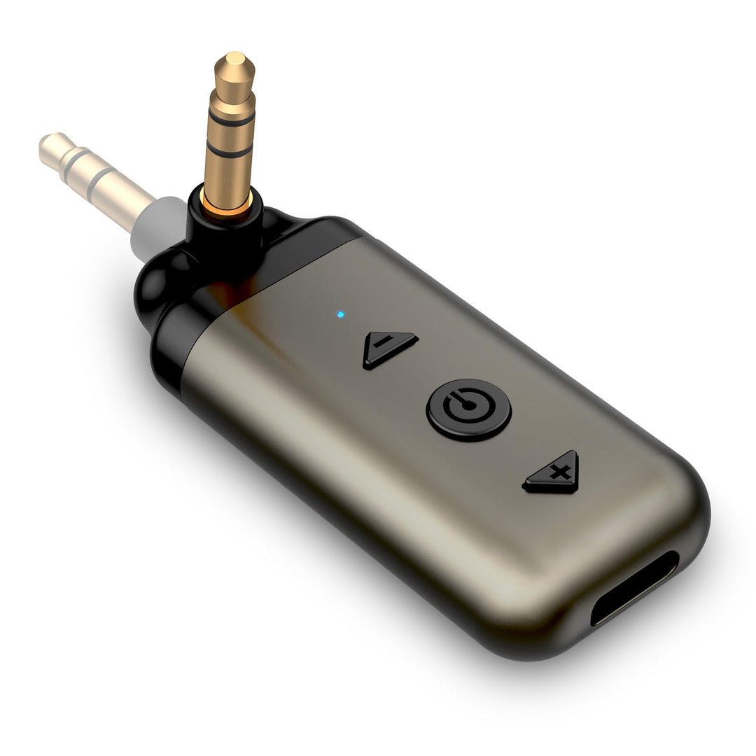 HVMLAK Air88 Aux Bluetooth 5.3 Adapter Auto, Empfänger mit Rotierbarem 3.5 Klinke, für Home Stereo,