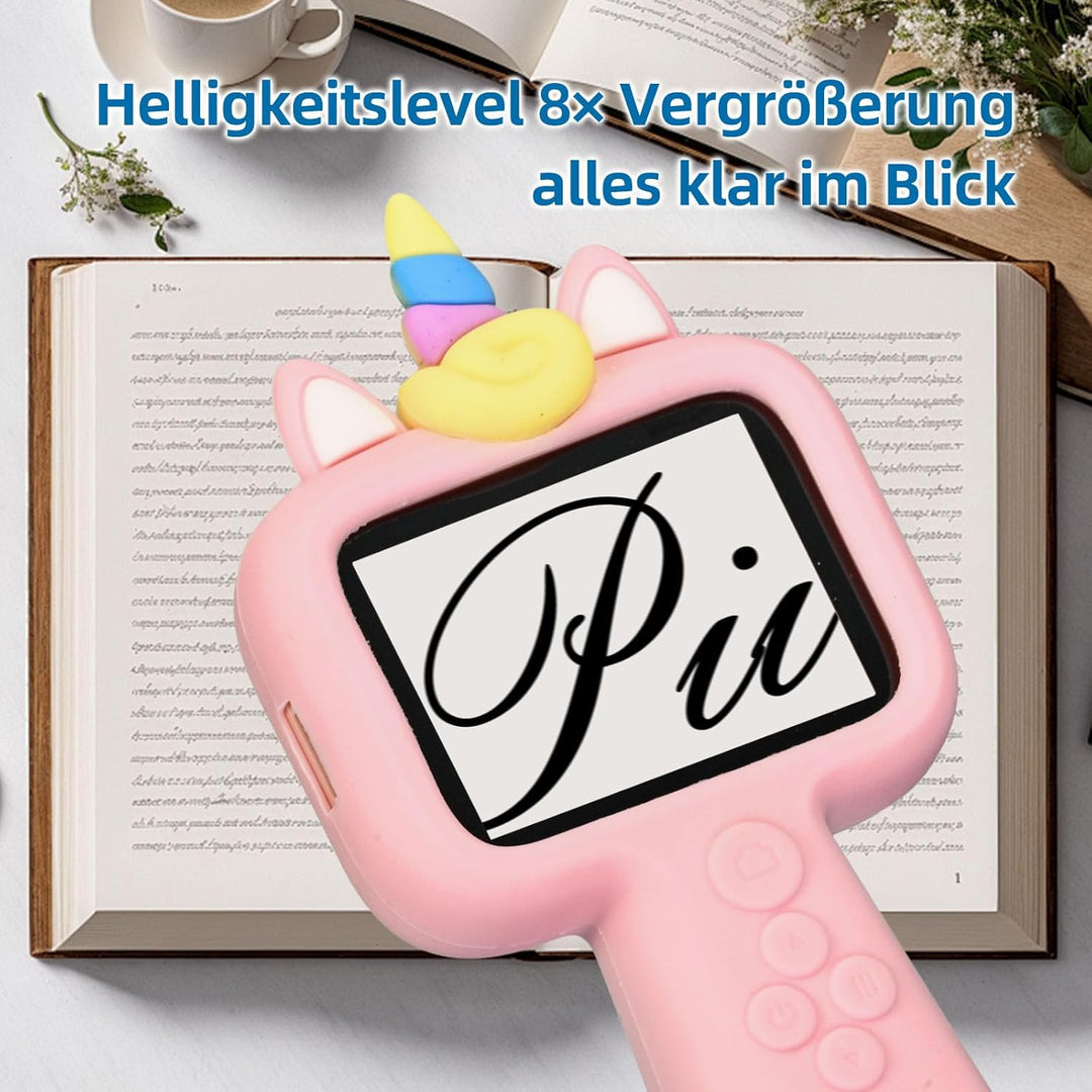 QUBAI 600x Mini-Handy-Mikroskop für Kinder, 2,4" IPS, USB, LED, physisch & digital, tragbar, ab 3 Ja