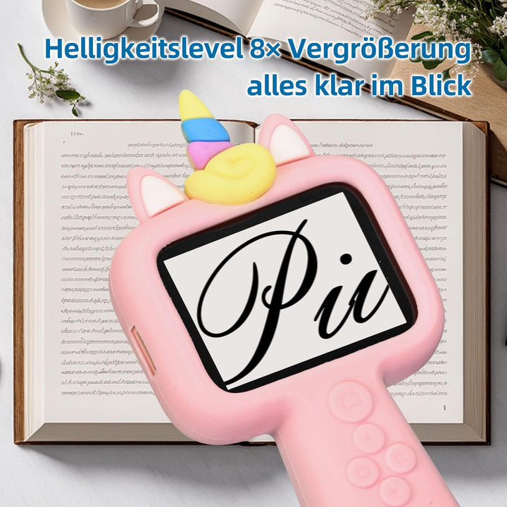 QUBAI 600x Mini-Handy-Mikroskop für Kinder, 2,4" IPS, USB, LED, physisch & digital, tragbar, ab 3 Ja