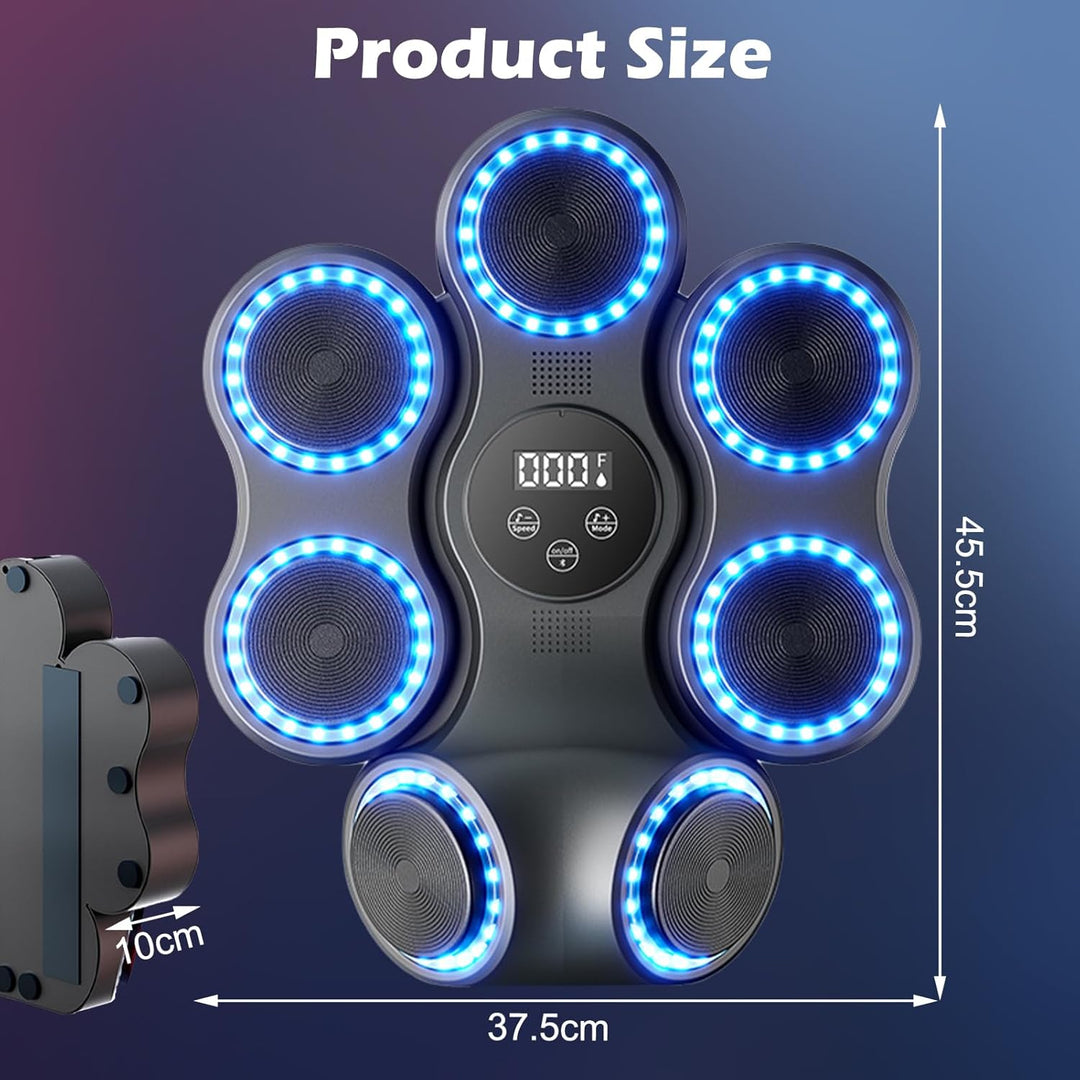 Music Boxing Machine für Erwachsene, Musikboxing Maschine mit LED-Lichtern, Bluetooth, 9 Geschwindig