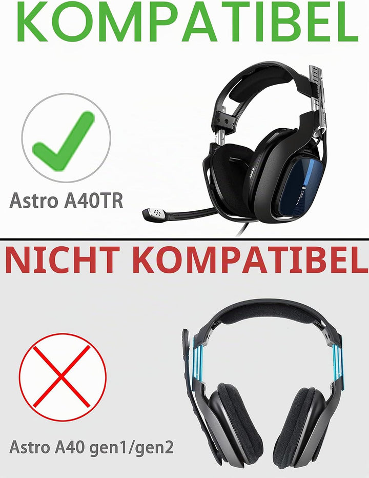 A40 TR Mod Kit – defean Ersatz-Ohrpolster und Kopfband, kompatibel mit Astro Gaming A40 TR Headset,
