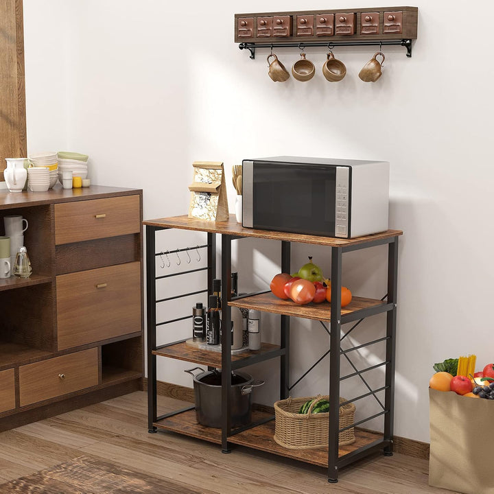 soges Bäckerregale Küchenregal Standregal Mikrowellenhalter Bäcker Regal Haushaltsregal mit 3 Ablage