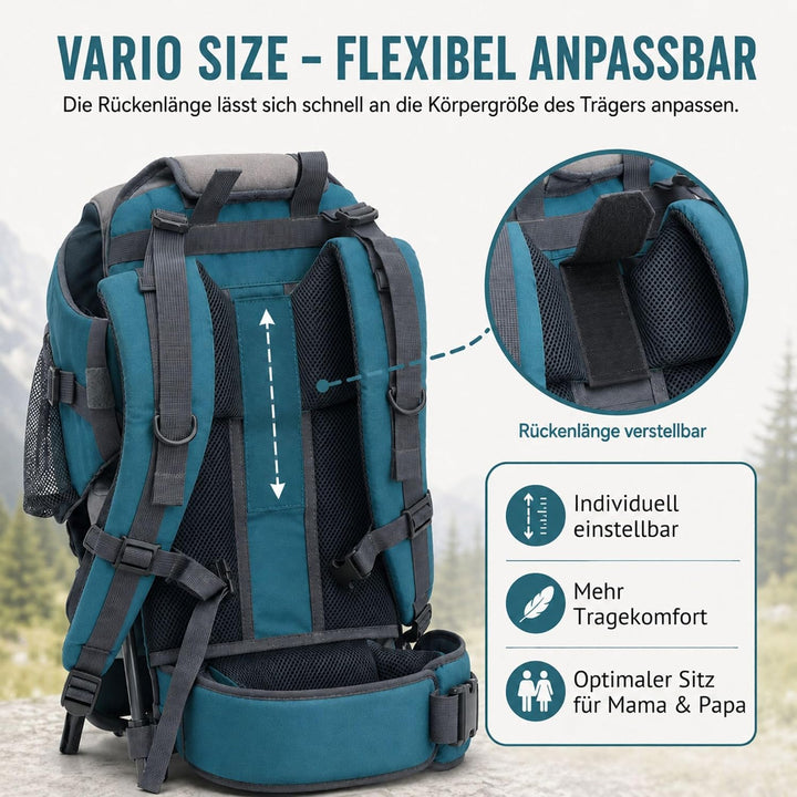 Fillikid Rückentrage Explorer Elite Exklusiv | Kindertrage für Wandern & Reise | Babytragerucksack m