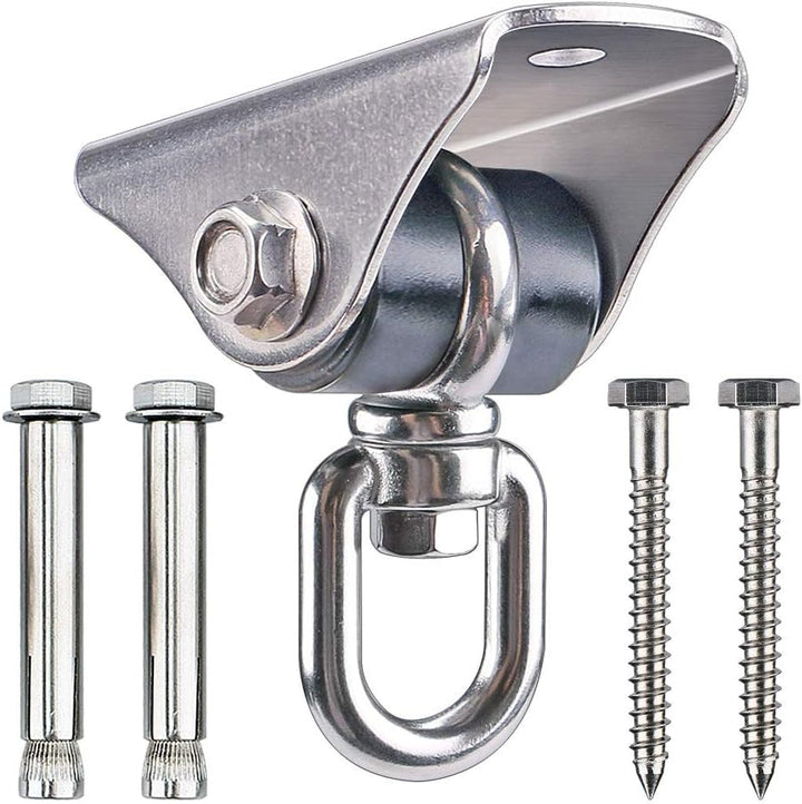 Besthouse Schaukel Haken Hängematten Haken, 360 Grad Edelstahl Deckenhaken Kapazität 450kg, SUS304 E