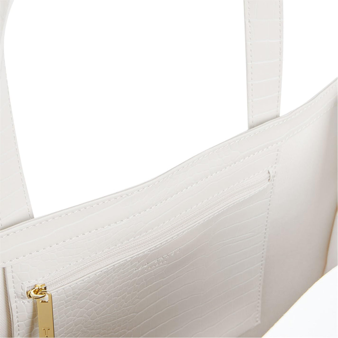 Ted Baker - Damen - Handtasche - CROCCON - Schultergurt, inneres Reissverschlussfach Nude, Nude
