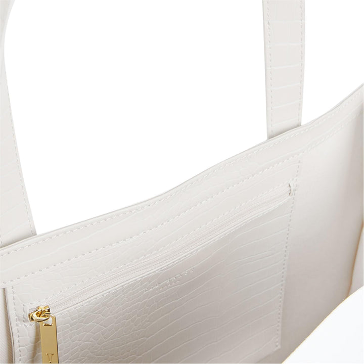 Ted Baker - Damen - Handtasche - CROCCON - Schultergurt, inneres Reissverschlussfach Nude, Nude