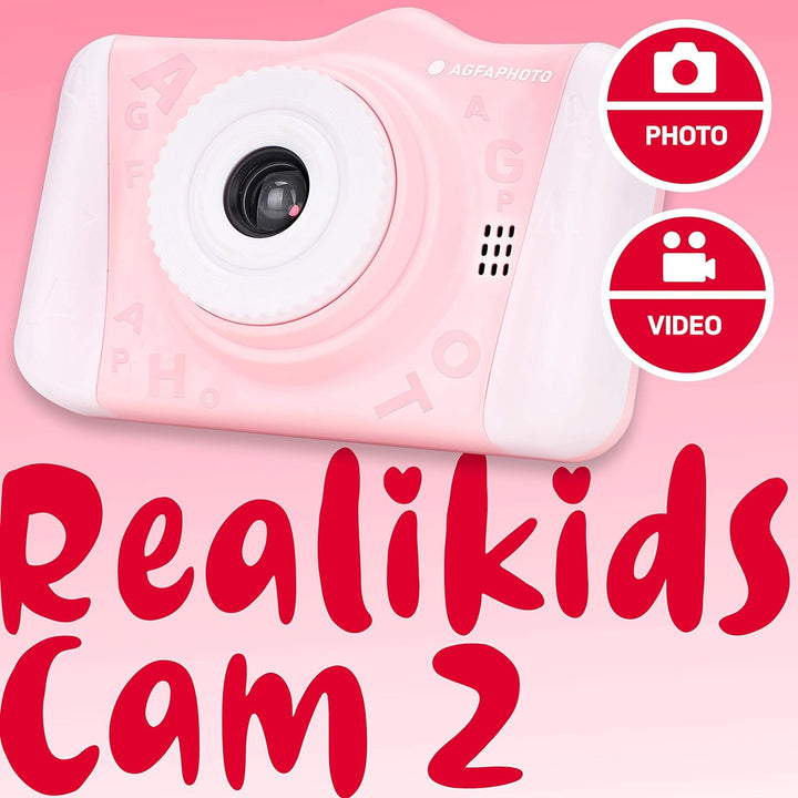 AGFAPHOTO Kinderkamera Realikids Cam 2 Digitalkamera für Kinder mit SD-Kartenslot für bis zu 32GB |