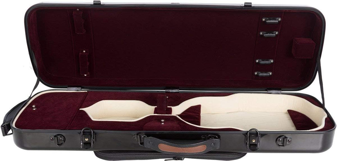 Geigenkoffer Glasfaser Oblong 4/4 black - burgundy M-Case