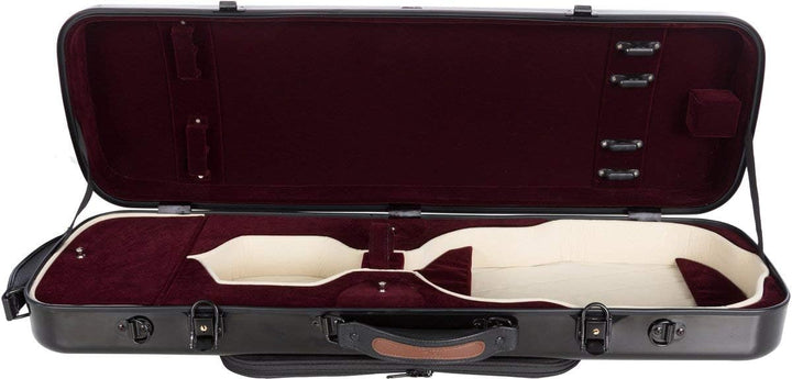 Geigenkoffer Glasfaser Oblong 4/4 black - burgundy M-Case