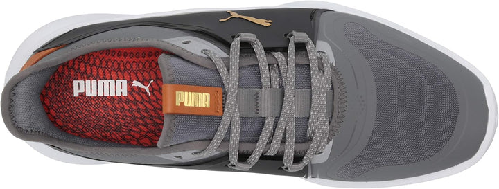 PUMA Herren Ignite Fasten8 Golfschuh 41 EU Quiet Shade Gold Puma Black, 41 EU Quiet Shade Gold Puma