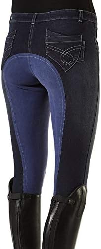 PFIFF Damen Vollbesatz Reithose Wilma 42 Blau, 42 Blau