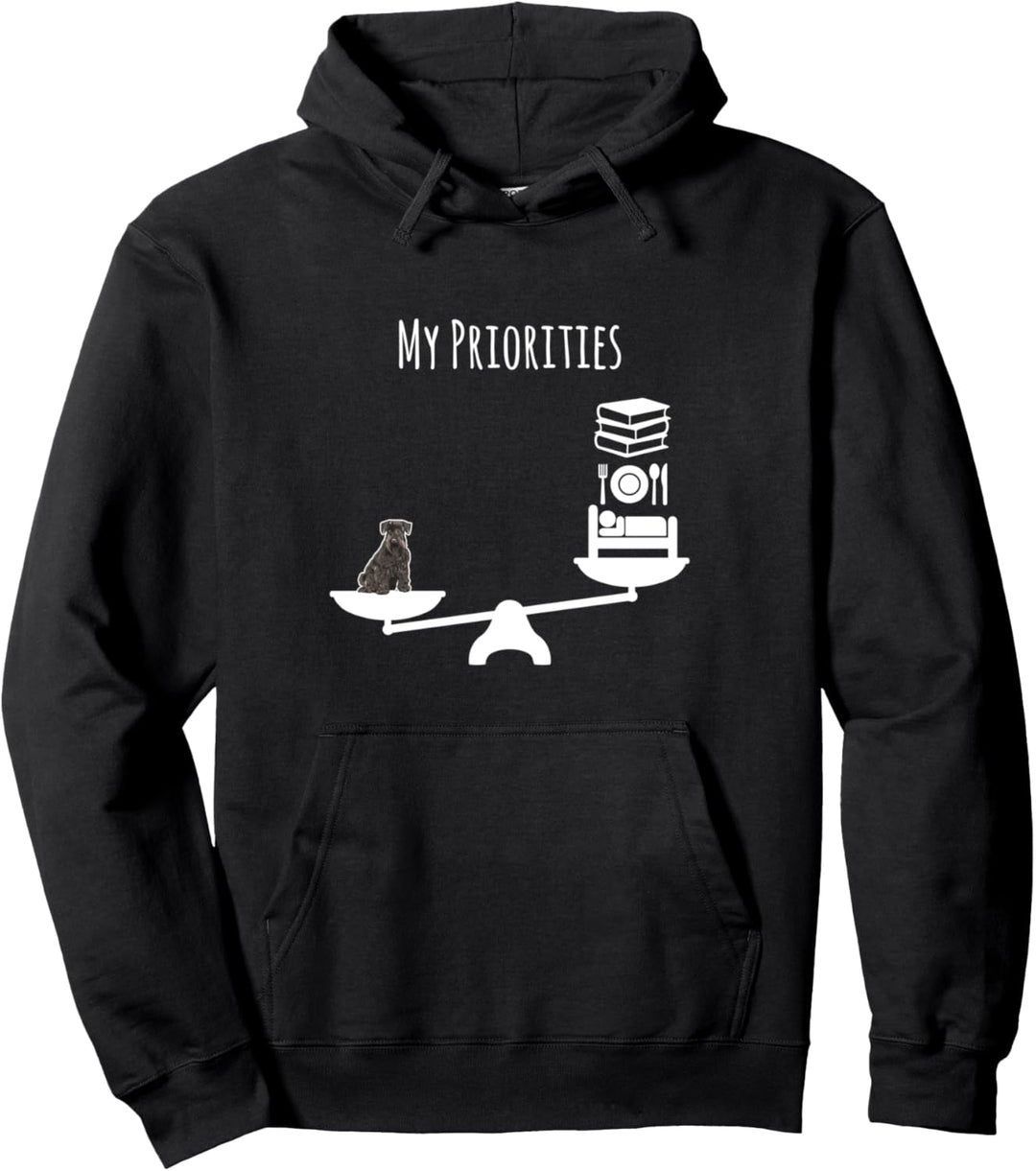 Meine Prioritäten Zwergschnauzer Pullover Hoodie