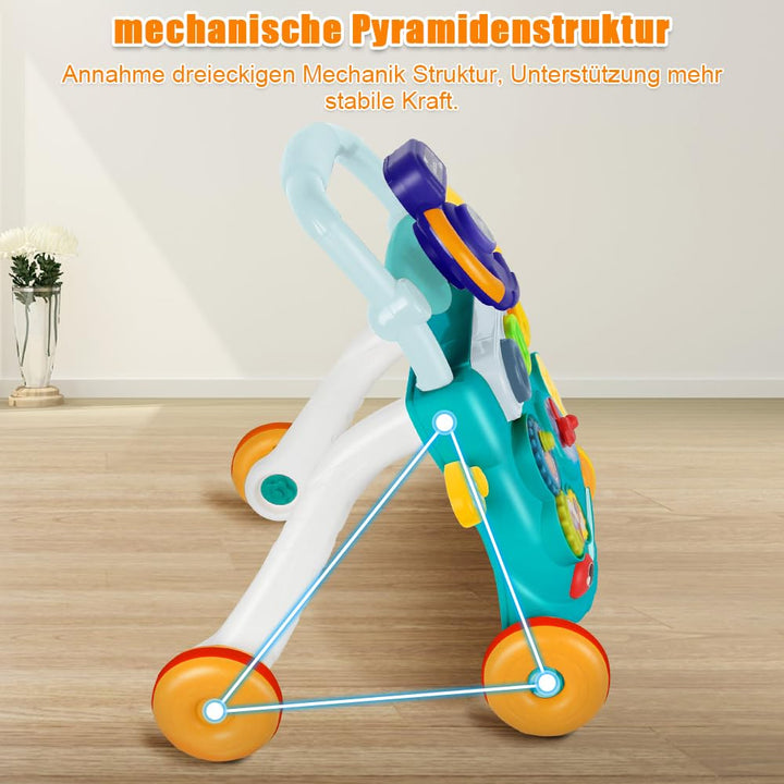 Lauflernhilfe für Babys, Kinderwagen, Frühlernzentrum für Babys, multifunktionales Lernspielzeug für