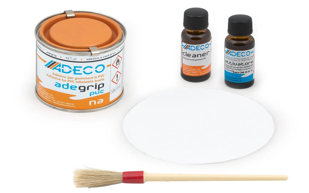 wellenshop Adeco Schlauchboot Reparatur-Set Adeco Grau Schwarz Weiss Orange, Weiss