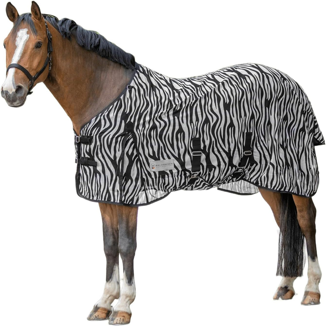 WALDHAUSEN Fliegendecke Zebra schwarz/weiss Rückenlänge 125 cm, schwarz/weiss Rückenlänge 125 cm