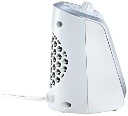 EWT Keramik-Heizlüfter DDF 250 W, kompaktes Tischgerät mit USB-Anschluss & Thermostat, Ladefunktion