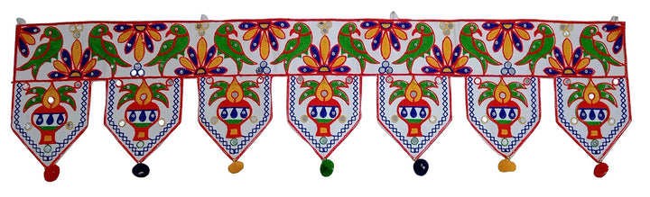 Purpledip Baumwolle Bandhanwar (Bandharwal Toran) "Colorful Saga", Tür-Aufhängung, Fenster-Volant, e