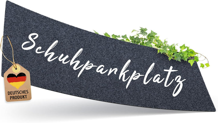 Schuhparkplatz Fussmatte 100x35cm Grau I Waschbare & rutschfeste Indoor-Schuhmatte & Abtropfmatte I
