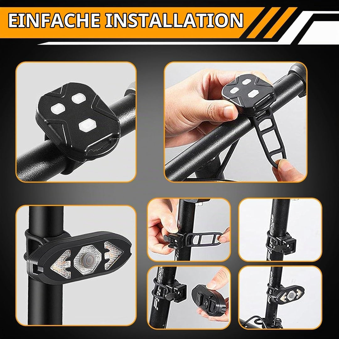 Fahrrad Blinker mit Fernbedienung LINISME Fahrrad Hecklicht Wasserdichtes Fahrradrücklicht mit 120db