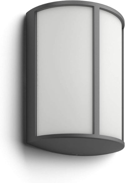 Philips MyGarden LED Wandaussenleuchte Stock, 6 W, Anthrazitgrau ohne Bewegungsmelder, ohne Bewegung