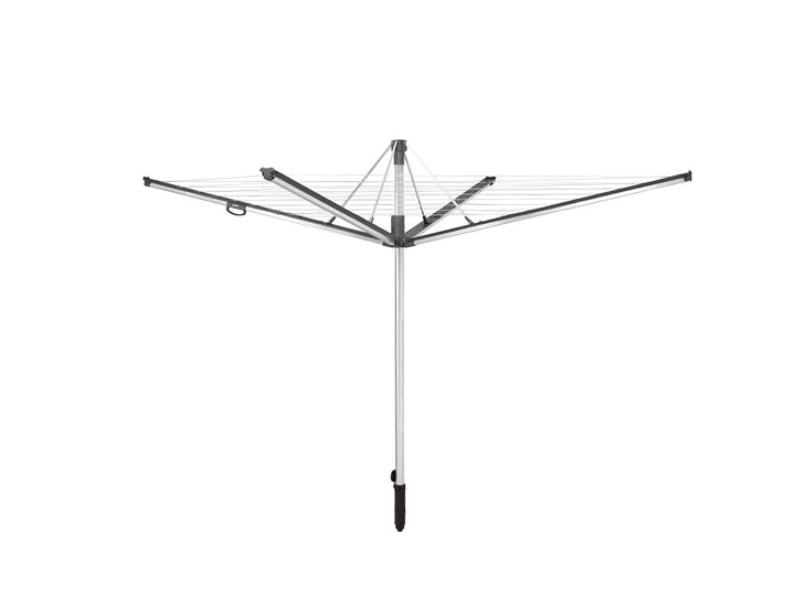 Leifheit Wäschespinne Linomatic 600 Plus, Wäscheschirm mit Leineneinzug für saubere Wäsche, höhenver