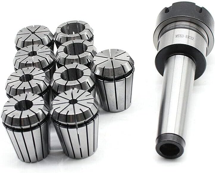 Futchoy 11tlg Spannzangen Set ER32 MT3 M12 Fräser Spannzangenfutter 9 Stueck 2-20mm Spannzangenfutte