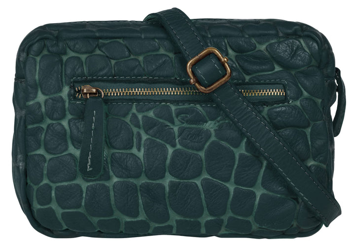 Samantha Look Umhängetasche echt Leder Damen - 021671 Blau, Blau