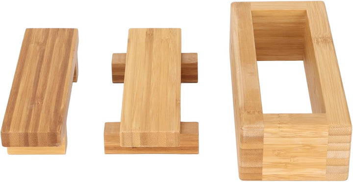 Okuyonic Sushi Form Box, Sushi Reisform Box, DIY Tragbare Rechteckige Langlebiges Bambus Holz Geruch