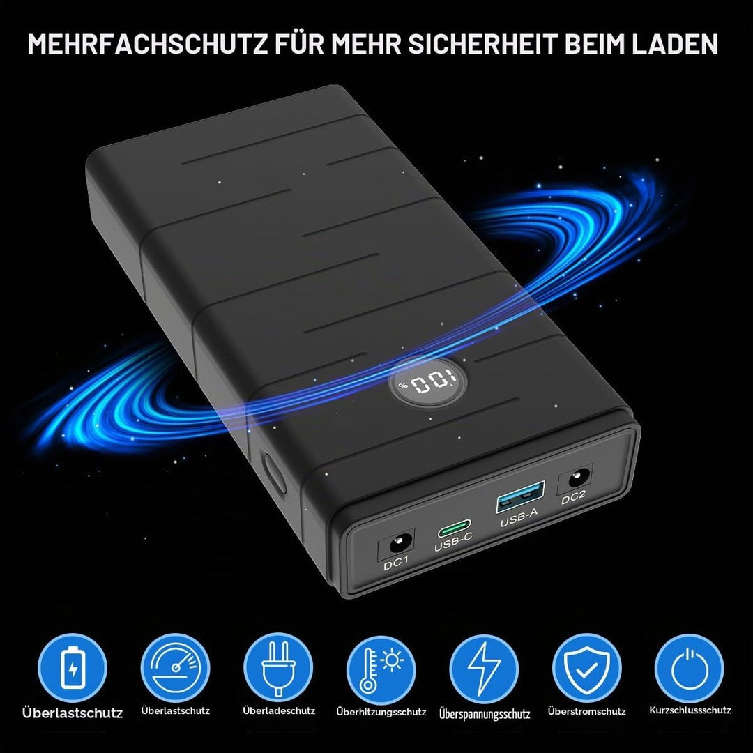 Talentcell 12V Lithium-Ionen-Akku, PD 45 W USB-C 18 W USB-A Tragbare Powerbank, 76,65 Wh DC 5 A Ausg