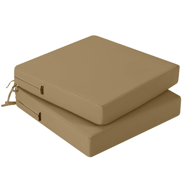 Stuhlkissen 45x45 2er Set für den Aussenbereich, wasserdichte Schaumstoff Sitzkissen Outdoor, Garten